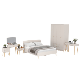 Спальня Афина в цвете кашемир серый спальное место 1600х2000 мм.