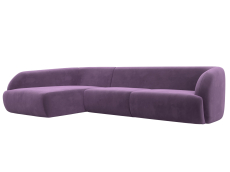 Диваны угловые в гостиную, Диван угловой Лига-041 левый угол, микровельвет