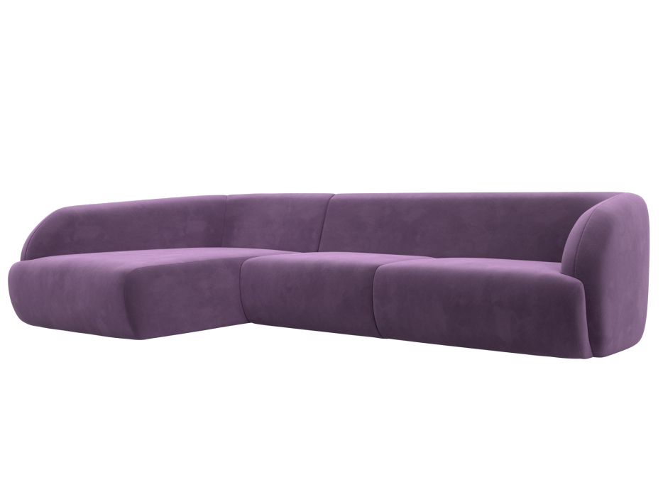Диваны угловые в гостиную, Диван угловой Лига-041 левый угол, микровельвет