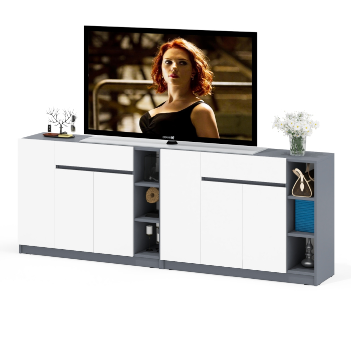 Комоды, Широкая тумба-комод РВК 116 с нишами, дверками и ящиками