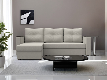 Угловой диван Атланта левый угол, рогожка Амур