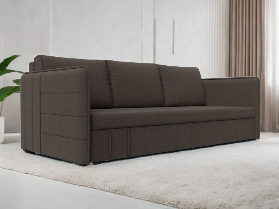 Диваны с ящиком для белья, Прямой диван Слим, рогожка Амур