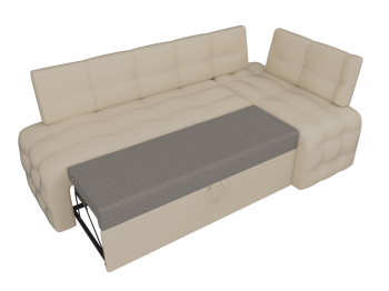 Кухонный угловой диван Люксор правый угол, экокожа