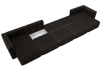 Диван П-образный Лига-052 НПБ МегаЛонг, велюр BRUT