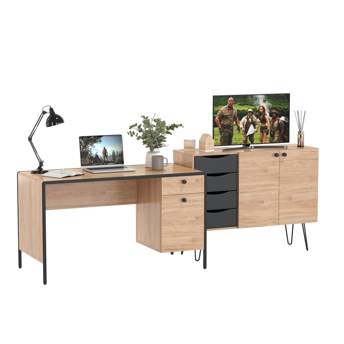 Домашние кабинеты, Письменный стол с комодом Моби Брюс