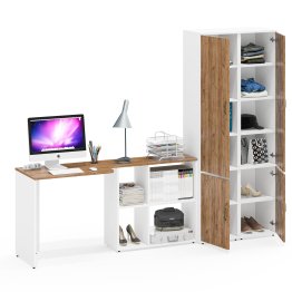 Пеналы для книг и учебников на пять полок Лидер-8 и стол-трансформер для учёбы