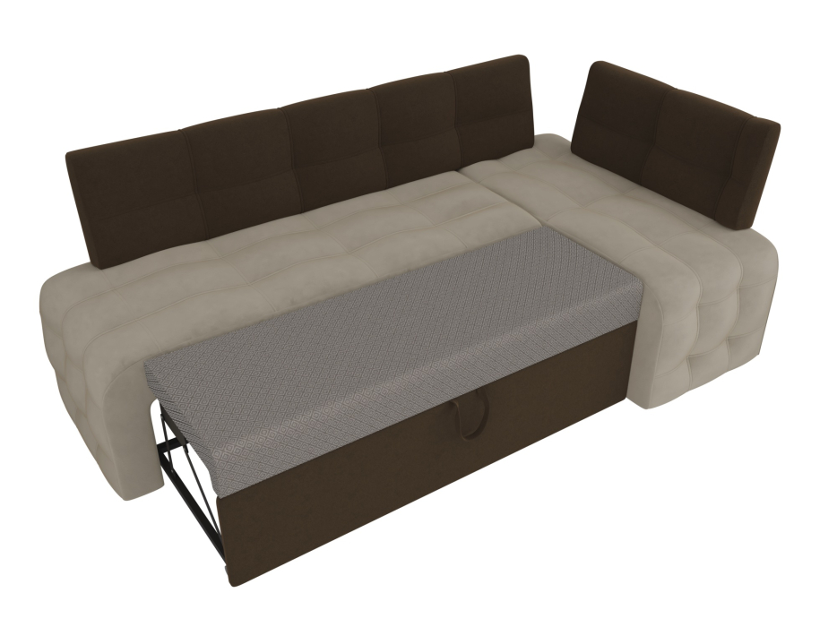 Диваны угловые кухонные, Кухонный угловой диван Люксор правый угол, микровельвет