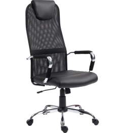 Кресло руководителя Вектор, черный, с механизмом качания