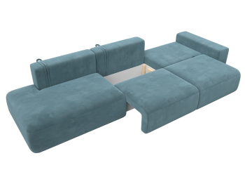 Диван прямой Лига-036 Модерн Лонг подлокотник справа, велюр