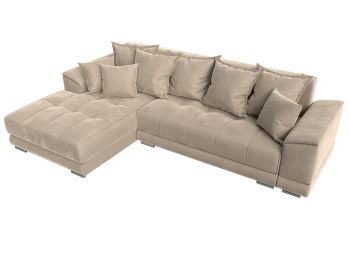 Угловой диван НордСтар левый угол, велюр