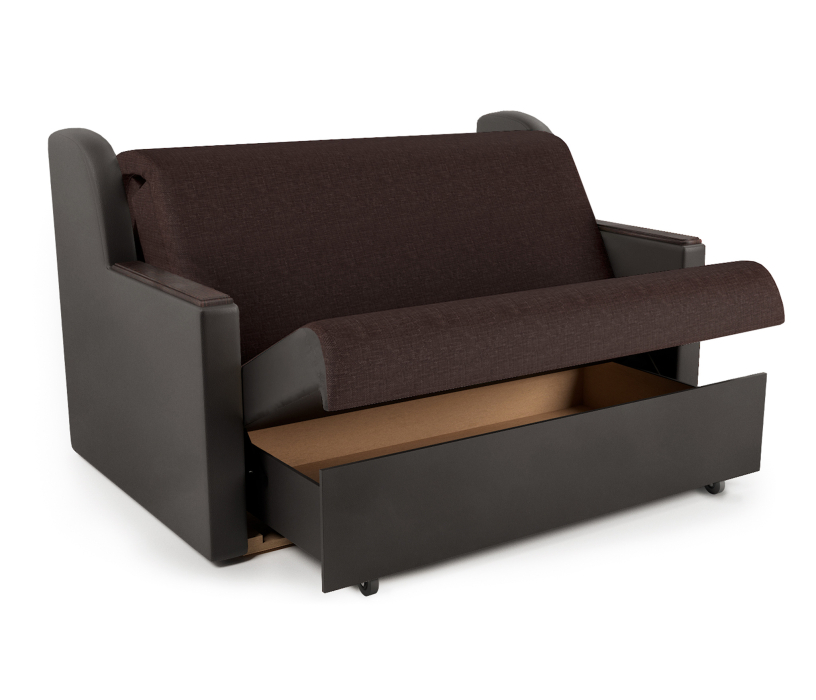 Диваны с ящиком для белья, Диван-кровать Аккорд Д 160, рогожка/экокожа