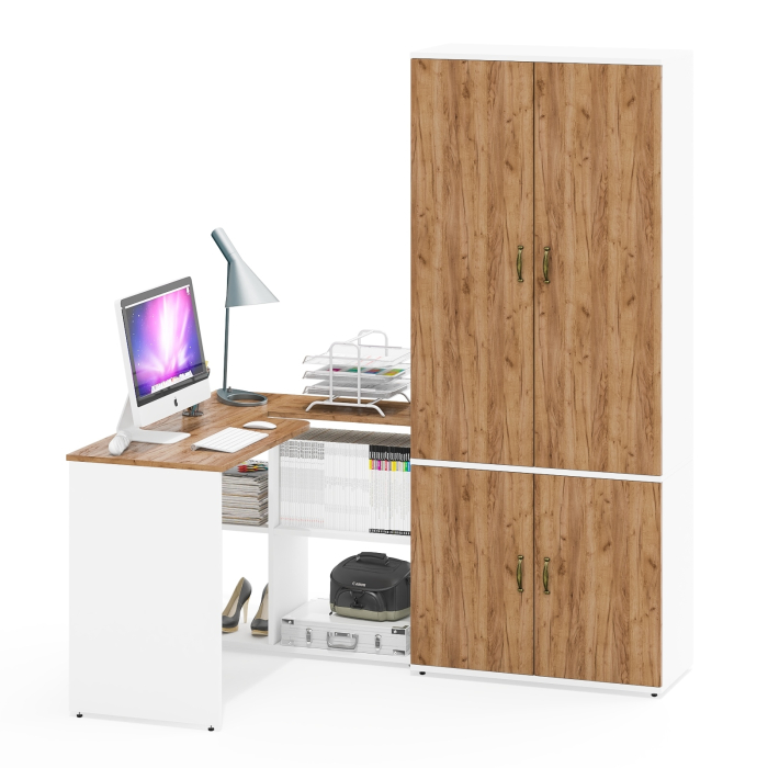 Домашние кабинеты, Платяной шкаф Лидер-8 и стол-трансформер