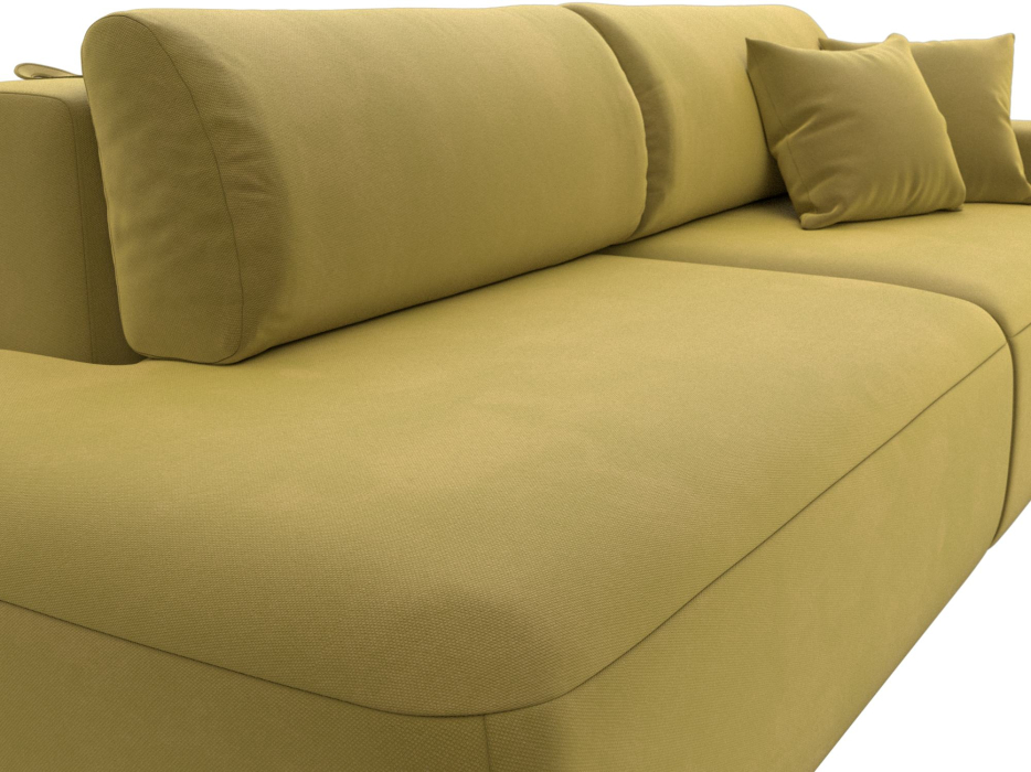 Диваны еврокнижки, Диван прямой Лига-036 Модерн подлокотник справа, микровельвет