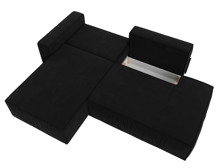 Диваны угловые в гостиную, Угловой диван Прага модерн левый угол, микровельвет