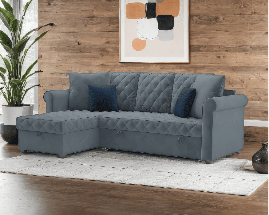 Диваны угловые в гостиную, Диван угловой Берлин (Велюр)