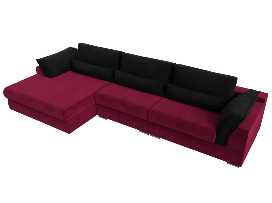 Диваны угловые в гостиную, Угловой диван Пекин Long угол левый, НПБ, микровельвет