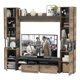 Индустриальная гостиная в стиле лофт с подсветкой Трувор № 17