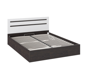 Фьюжн  Кровать с подъемным механизмом  венге линум/ белый глянец