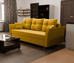 Прямой диван Пандора,еврокнижка,велюр