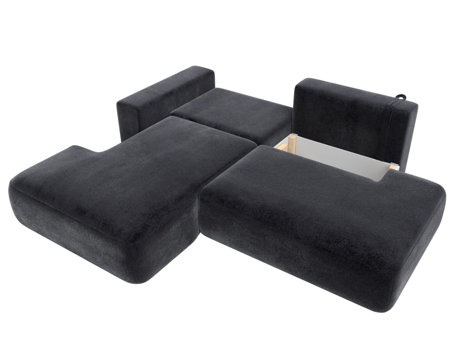 Диваны угловые в гостиную, Диван угловой Лига-036 НПБ Модерн левый угол, велюр TOWER