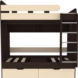 Двухъярусная кровать Юниор 5 80х190, Венге