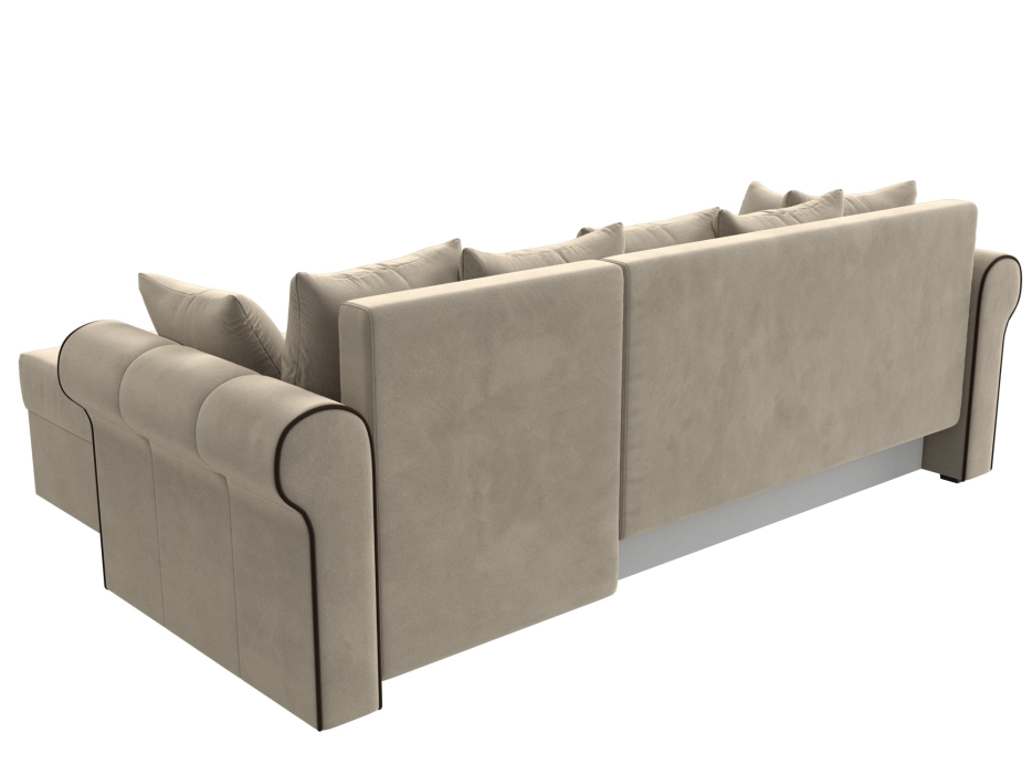 Диваны угловые в гостиную, Угловой диван-кровать Рейн, еврокнижка, микровельвет, правый