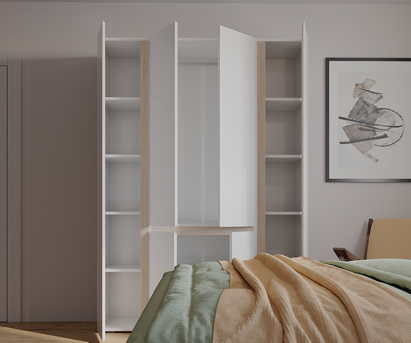 Шкафы распашные, Шкаф распашной Сура 2 - 1200