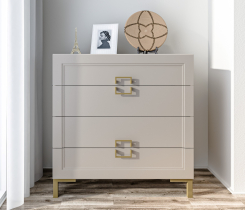 Ассоль СБ-3434 Комод Кашемир серый/МДФ Кашемир