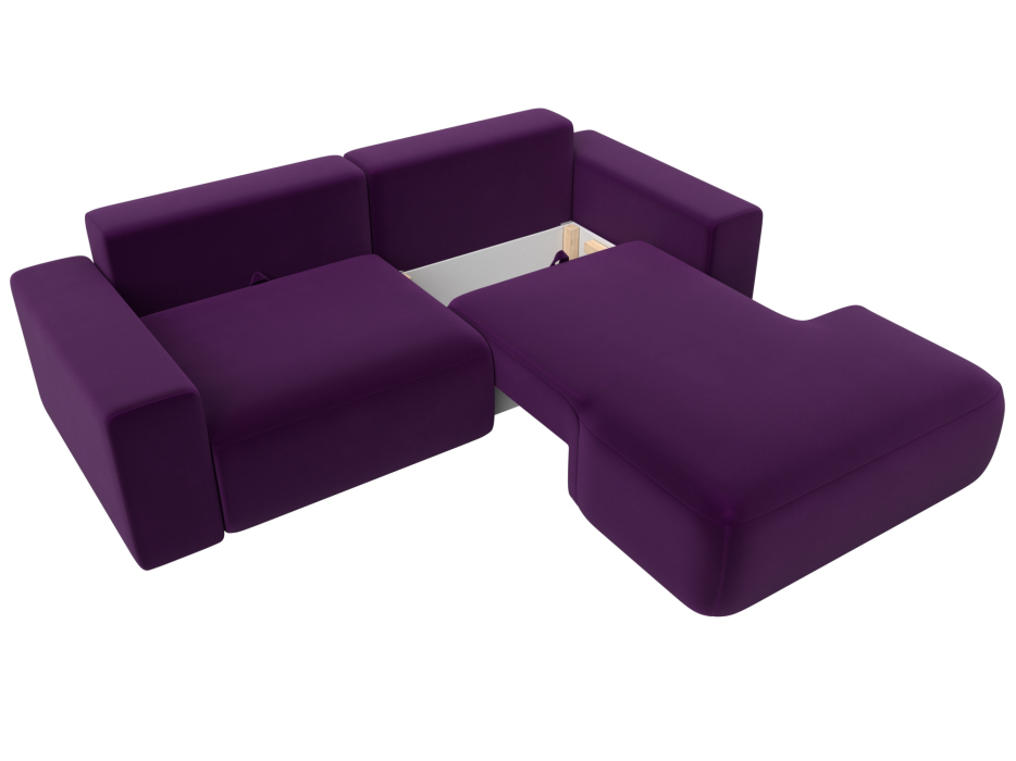 Диваны угловые в гостиную, Диван угловой Лига-036 Классик правый угол, микровельвет