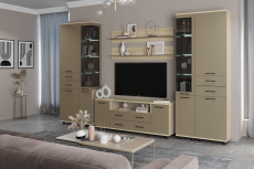 Стенки для гостиной, Модульная гостиная Грейс композиция 12  Ясень Асахи