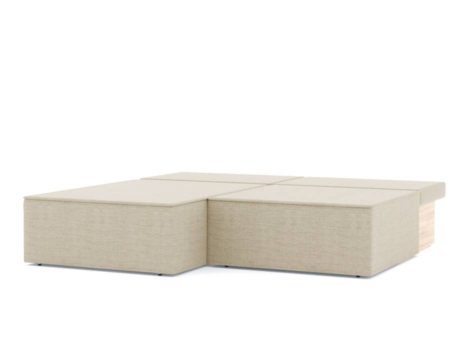 Диваны угловые в гостиную, Диван-кровать угловой еврокнижка Блюм Некст, рогожка Люкс