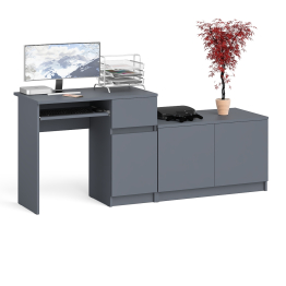 Тумба Мори МА900-1 и стол компьютерный Мори МС-1 правый