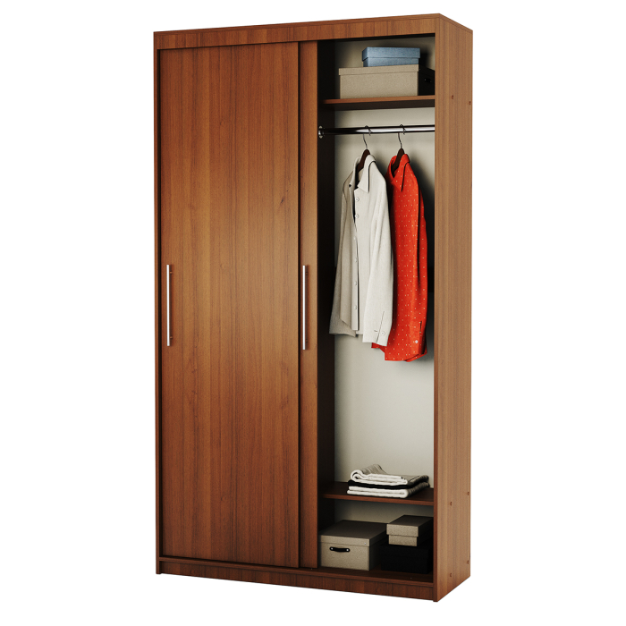 Шкафы-купе 2-х дверные, Шкаф-купе 2-х дверный Эконом платяной 100х60х200