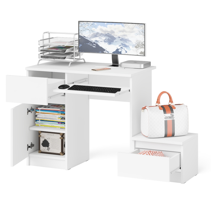 Прямые компьютерные столы, Стол компьютерный Мори МС-1 левый с тумбой