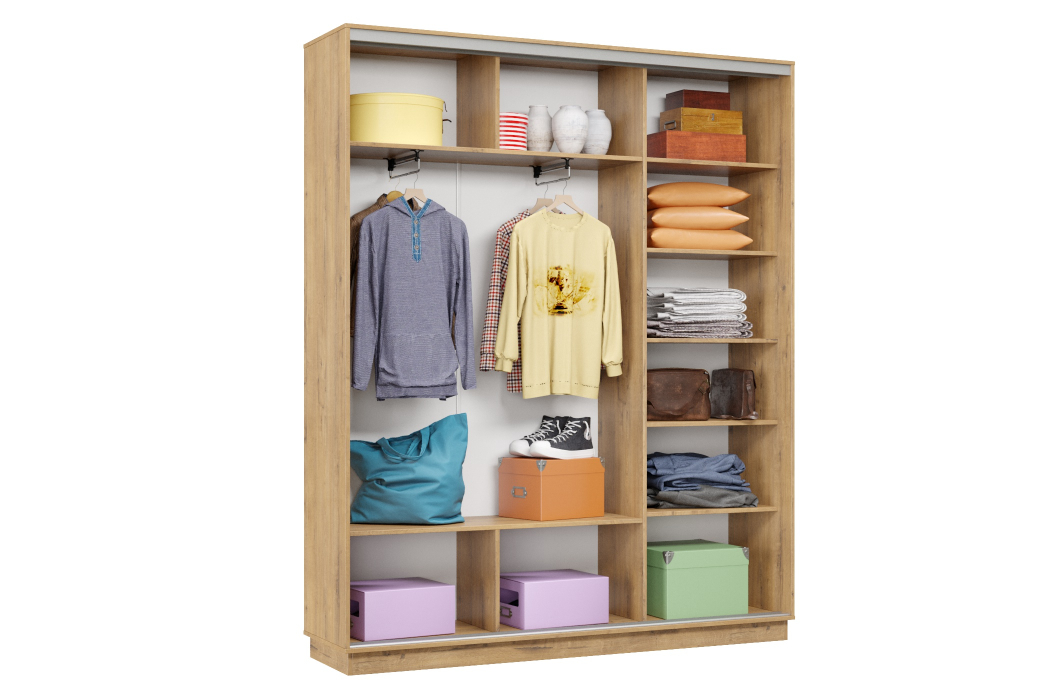 Шкафы-купе 3-х дверные, Шкаф-купе Премьер Лайт 21 (11;08;11) трехдверный