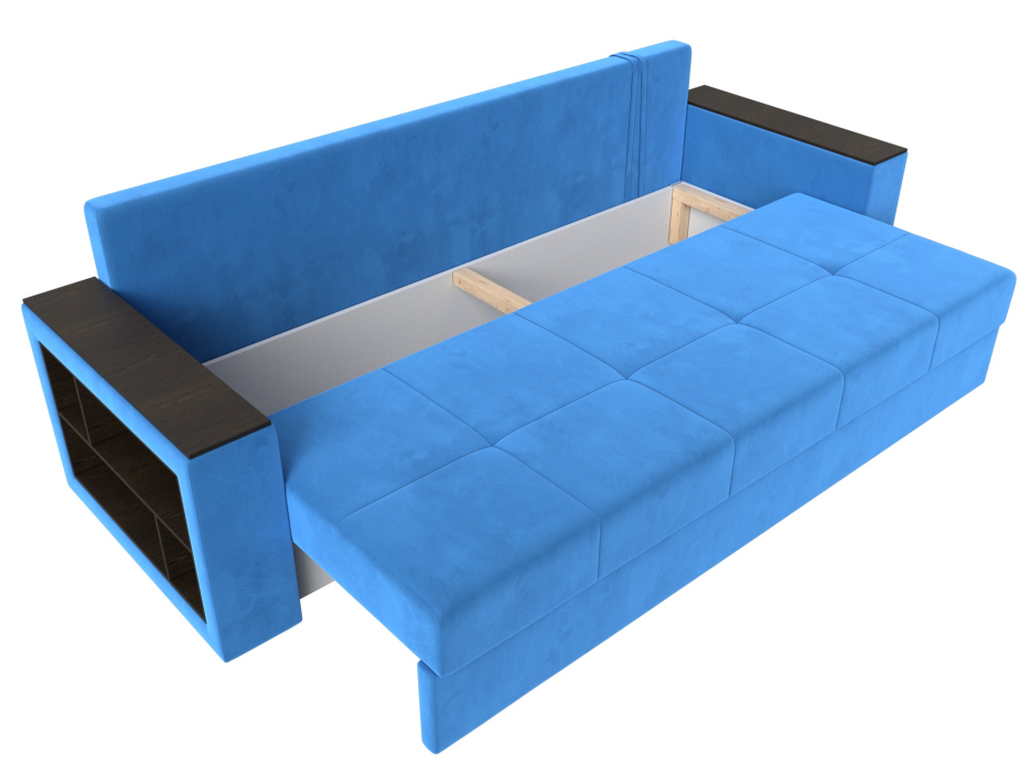 Диваны прямые, Диван прямой Дубай Лайт полки слева, велюр