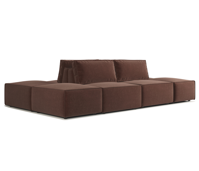 Диваны угловые в гостиную, Диван модульный Шарм 25 327х170х70 см, правый, велюр