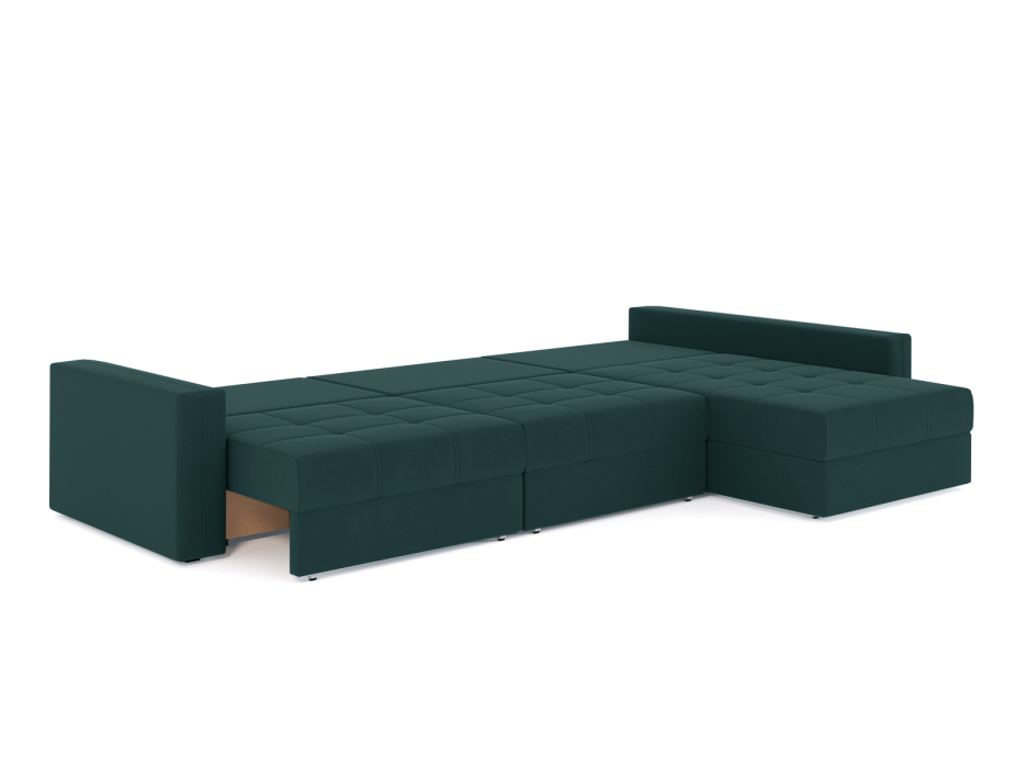 Диваны угловые в гостиную, Диван-кровать угловой Брест 3 секции еврокнижка, велюр