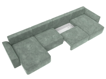 Диван п-образный Лига-048 НПБ лонг, велюр BRUT