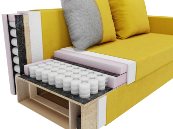 Прямой диван Генри,НПБ,еврокнижка,велюр