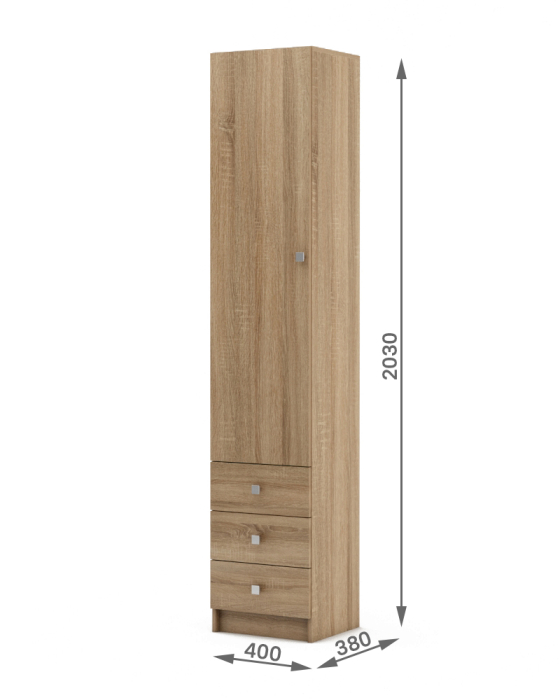 Шкафы одностворчатые, Шкаф Бостон-3