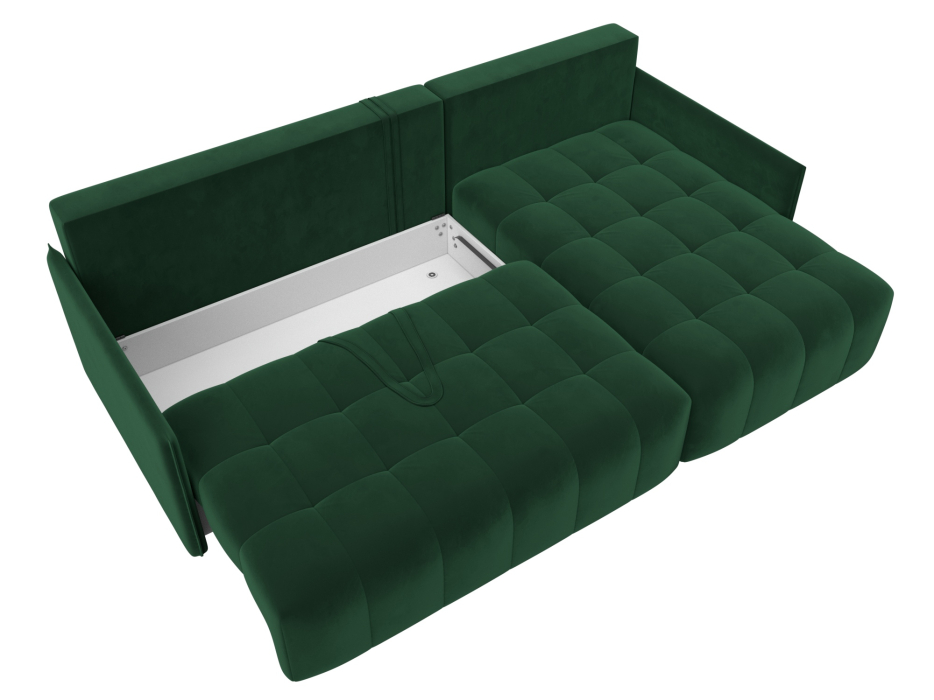 Диваны угловые в гостиную, Диван угловой Лига-054 НПБ угол универсальный, велюр SEVEN