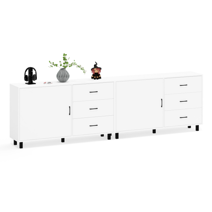 Комоды, Тумба-комод с двумя дверками и шестью ящиками 122-1504