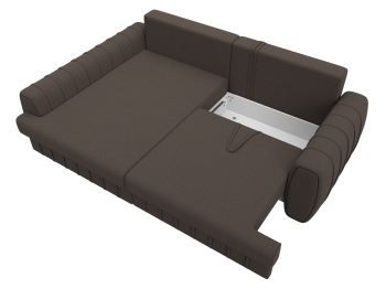 Диван угловой Лига-057 НПБ угол левый, рогожка Амур