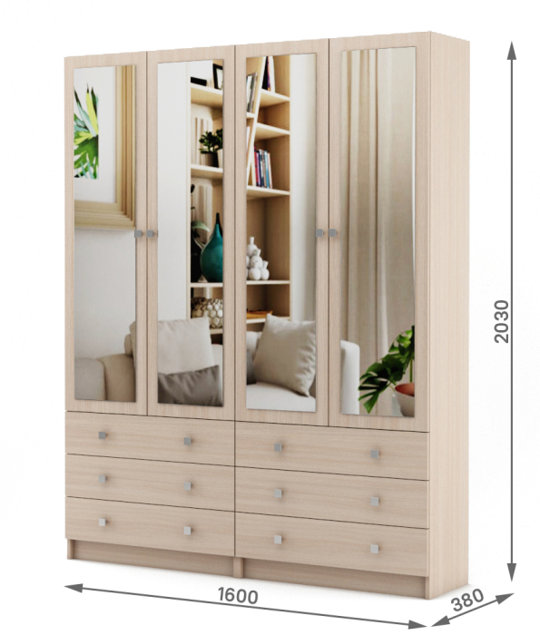 Шкафы распашные, Шкаф Бостон-23