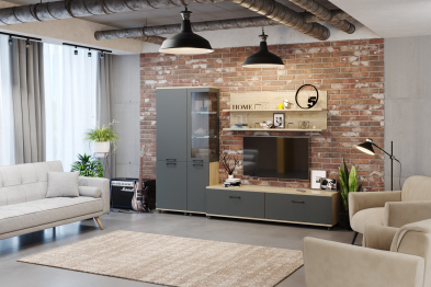 Модульная гостиная Грейс композиция 2  Гикори Джексон Светлый