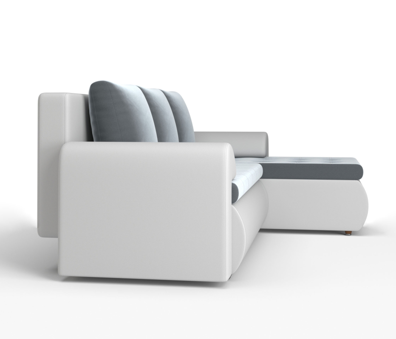 Диваны угловые в гостиную, Угловой диван Ванкувер правый, экокожа /велюр