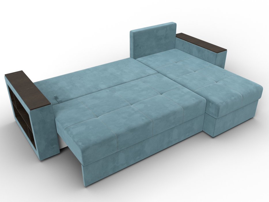 Диваны угловые в гостиную, Диван угловой Дубай Лайт угол универсальный, велюр