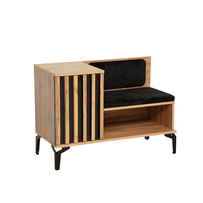 Тумбы, Тумба под обувь Либерти 51.23, дуб вотан, черный