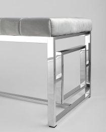 Банкетка-скамейка БРУКЛИН (Сталь серебро)